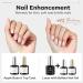 Modelones Builder Gel Set - 3Pcs No Wipe Base and Top Coat Gel Nail Polish with Gel Builder - Transparent Strengthener Hard Gel - 10ML Clear - Buy Online on GoSupps.com