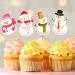 Biird 32 PCS Christmas Cupcake Toppers Merry Christmas cupcake decorations Christmas Cupcake Picks Cake Decorations for Xmas Snowman Theme Cake Decoration Supplies - Buy Online on GoSupps.com