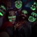 12 Sheets Halloween Face Tattoos Luminious Halloween Tattoos for Adults Kids Glow in The Dark Waterproof Halloween Temporary Tattoos for Horror Makeup Halloween Decor Party Supplies - Buy Online on GoSupps.com