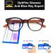 Buy Blue Light Blocking Glasses for Women & Men | Retro Round Tortoise Frame | Computer & Reading Glasses 3.25x - Buy Online on GoSupps.com