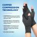 Arthrigloves Copper Compression Gloves - Fingerless Support for Typing & Gaming | Large Size for Men & Women | Breathable Hand & Wrist Relief - Buy Online on GoSupps.com