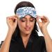 WELLDAY Sleep Mask Blue White Floral | Soft Comfort Eye Shade Cover for Men and Women | Adjustable Strap | Blockout Light Blindfold - Buy Online on GoSupps.com