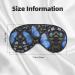 SSIMOO Blue Butterflies Sleep Mask - Adjustable Breathable & Fashionable Eye Mask for Comfortable Sleep - International Shipping Available - Buy Online on GoSupps.com