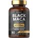 Maca Root Capsules 6000mg | High Strength | Black Maca Complex | with Black Maca Panax Ginseng Yellow Maca & Black Pepper | 180 Vegan Tablets | by Horbaach