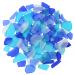 Sea Glass for Crafts Tumbled Decor Bulk Seaglass Pieces Bulk 16OZ for Beach Wedding DIY Crafting Vase Filler Cobalt Blue Aqua Frosted White Cobalt Blue Aqua & Frosted White