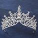 Elegant Wedding Diadem & Crystal Tiara for Brides | Silver Crown with Strass & Jewels | Perfect for Ceremonies Birthdays & Special Occasions - Buy Online on GoSupps.com