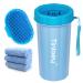 Dog Paw Cleaner for Large Dogs (with 3 Absorbent Towels) Dog Paw Washer Paw Buddy Muddy Paw Cleaner Pet Foot Cleaner (Large Hellblue) Large light blue