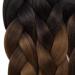 Tess Braids Extensions | 60 cm Jumbo KanCalon Ombre Brown Hair Extensions | 100g Braid Box Braids (1 Piece - #53) - Buy Online on GoSupps.com