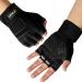 Glofit Fitness gloves for women and men training gloves with wrist support sports gloves for crossfit bodybuilding cycling gym strength training soot black l