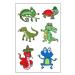 Premium Reptile Temporary Tattoos  Party Favors: Crocodile  Turtle  Frog  Chameleon  Komodo Dragon  Snake