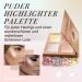 Shop Vegan Highlight Palette - 4 Shimmer Shades for All Skin Types - Cruelty-Free Makeup with Mirrors - Buy Online on GoSupps.com