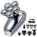 Electric Razor for Men 6 in 1 Multifunction Rechargeable Electric Men Electric Shaver 6D Floating Heads Low Noise Mens Head Shaver for Men Silver