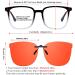 Clip-On Blue Light Blocking Glasses for Large Prescription Frames - TS3168 C01 Orange for Men & Women - Buy Online on GoSupps.com