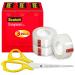 Tape Transparent Tape Clear Tape 3 Rolls Tape Refills 1/2 inch x 1296 inch 3 Boxes Tape Refills for Dispenser + Scissors All Purpose 3 Count