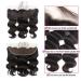 12 Inch 13x4 HD Body Wave Lace Frontal Closure | 150% Density Virgin Remy Human Hair | Natural Black Color with Baby Hair Knots for Upgrade Look - Buy Online on GoSupps.com