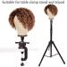 23 Inch Cork Canvas Block Head Mannequin for Wig Making with Stand - Brown (Pack of 1) - Buy Online on GoSupps.com