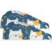 Cute Cat Fish Hair Towel 2 Pack - Super Absorbent Quick Dry Hair Turbans for Women & Girls - Buy Online on GoSupps.com