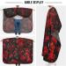 Bolaz Waterproof Barber Cape - Floral Red Rose Hair Cutting Cape for Men & Unisex | Multicolor One Size - Buy Online on GoSupps.com