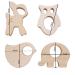 Handmade Wooden Baby Teether Toys & Rattles 4pk - Forest Animals Set | Fine Motor & Sensory Development Toy | Gender Neutral - Buy Online on GoSupps.com