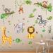 Olyee Jungle Animal Wall Stickers | Removable Nursery Decor for Kids Bedrooms | Farm Animals for Baby Toddler Room | Boy Girls Wall Decals - Buy Online on GoSupps.com