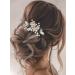 Blue Crystal Bride Wedding Hair Comb - Pearl Rhinestone Bridal Hair Piece for Women and Girls - Buy Online on GoSupps.com