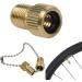 Flintronic Brass Bicycle Valve Adapter - 3 Pack | Durable Brass Auto Ventile Valve with Sealing Ring | Gold Finish for Bikes & Cars - Buy Online on GoSupps.com