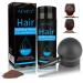 Hair Fibers with Applicator, Keratin Hair Building Fibers, Hair Volumizing Powder for Men and Women for Thinning Hair (Medium Brown)
