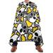 Waterproof Barber Cape -Cartoon Skull Pattern Cheetah Haircut Bib for Men Unisex Hair Cutting Cape(8rp1a)