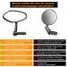Clhmily & Z Universal Bicycle Mirror for Handlebars - Convex Glass Rotatable Scratch-Resistant E-Bike Side Mirror - Wider Angle for Safe Cycling - Buy Online on GoSupps.com