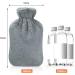 Hot Water Bottle with Cover 2L Large Capacity Premium Natural Rubber Hot Water Bag Soft Fleece Cover - Helps Provide Warmth and Pain Relief Great Gift Ideal for Parents Children 1Pcs Grey 1 - Buy Online on GoSupps.com