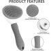 Moseem Pet Grooming Brush with Cleaning Button for Cats & Dogs - Removes Loose Undercoat and Tangled Hair - Grey - Buy Online on GoSupps.com
