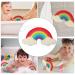 Uonlytech Rainbow Bath Sponge Set - 2pcs Cute Scrubbers for Bath & Shower | Colorful Loofah Pouf & Back Scrubber - Buy Online on GoSupps.com