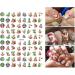 Christmas Nail Stickers - 10 Sheets Cartoon Art Decals for Kids | Self-Adhesive Nail Decoration Supplies - Buy Online on GoSupps.com