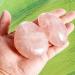 Orientrea Rose Quartz Palm Stone - Set of 2 | Healing Crystal Worry Stone | Rose Quartz Pocket Energy Stone - Buy Online on GoSupps.com