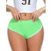 YiZYiF High Waist Women's Gym Shorts in Light Green - Size Large | Athletic Workout Shorts for Yoga and Fitness - Buy Online on GoSupps.com