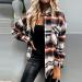 Geilisungren Women's Casual Long Sleeve Button Wool Plaid Shirt - Turn-Down Collar Jacket Thin Wool Coat Blouse - XL Blue - Perfect for All Seasons - Buy Online on GoSupps.com