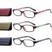 Eyekepper 3 Pack Women's Reading Glasses with Beautiful Pattern and Soft Case for Women +1.75