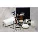 Haryali London 10 Party Shaving set - synthetic hair shaving brush - 5 edge razor plane - shaving bowl & soap - scissors - - nasal hair trimmer - shaving rack - Alum block - beard - towel