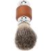 Premium Travel Shaving Brush - Stainless Steel Handle | Friendly Portable Brush for Cream Foam & Soap (Brown) - Buy Online on GoSupps.com
