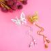 WLLHYF 4Pcs Silver Butterfly Hair Clips with Tassel - Elegant Hair Barrettes for Women, Perfect for Bride Wedding - Head Pieces Hair Accessories - Buy Online on GoSupps.com