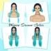 WIGER Ombre Teal Blue Wig - Long Straight Bluish Green Synthetic Wig for Cosplay & Parties - Buy Online on GoSupps.com