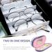 Healifty 2-in-1 Contact Lens Container & Glasses Case - Portable Double-Sided Case with Mirror Tweezers & Solution Bottle for Travel - Buy Online on GoSupps.com
