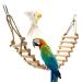 Seaokais Wooden Rope Ladder for Birds, 15.7" Length x 3.9" Width, 2 Aluminum Carabiners Clips Included 15.7'' x 3.9''