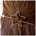 Dervivea Minimalist Star Hair Sticks Pins Gold Hair Bun Star Holder Hair Fork Clip Hollow Hair Bun Stick Metal Geometry Hairpins Bun Accessories for Women and Girl Headdress