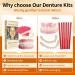 Denture Do it Yourself Full Set of Top and Bottom Fake Teeth to Create Your Perfect Smile at Home-AAZ1 Orange - Buy Online on GoSupps.com