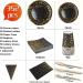 Black and Gold Party Supplies 352 Pcs Disposable Dinnerware Gold Dot Paper Plate Napkin Cup Cutlery Tablecloth Banner for Birthday Graduation Wedding Christmas Party(50 Guest) - Buy Online on GoSupps.com