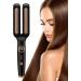 Travel-Friendly Curling Straightener & Hair Styling Brush | 6 Heat Settings Frizz Control | Professional Dual-Purpose Comb for Salon & Home Use - Buy Online on GoSupps.com