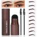 LXZJJM Eye-Brow Stamp Stencil Kit Eyebrow Stamp Stencil Kit Hairline Powder With 10Pcs Reusable Thin & Thick Eyebrow Stencils for Perfect Brows 1.8g(0.06 OZ.) (04 SOFT BROWN) - Buy Online on GoSupps.com