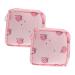 Healeved container 2 piece of napkin storage bag cosmetic bag for wallet handbag storage organizer Small organizer bag travel culture bags periodic pockets pink 12x12cm