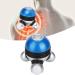 Portable Mini Neck & Body Massage Device - Vibration Massager with LED Light for Relaxation - Perfect for Home Use - Ideal for Head Neck Legs & Back (Blue) - Buy Online on GoSupps.com